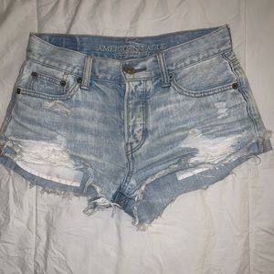 light wash AE shorts